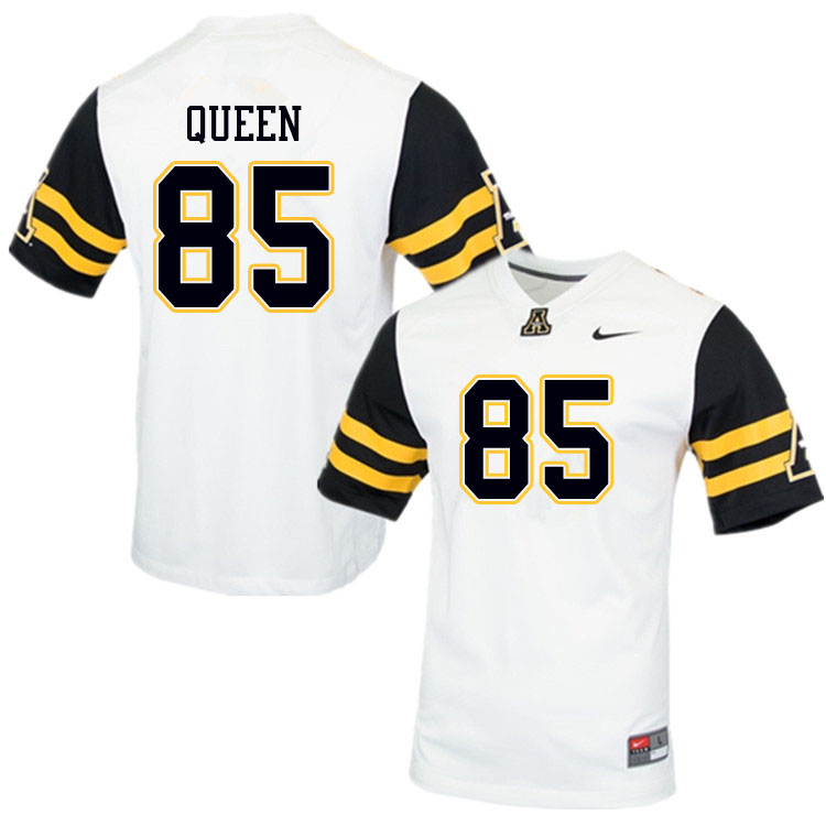 Men #85 Michael Queen Appalachian State Mountaineers College Football Jerseys Sale-White